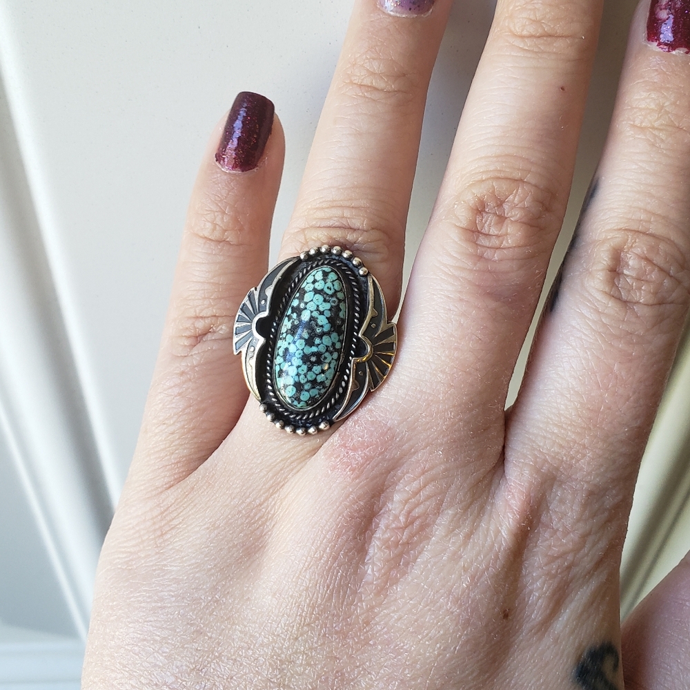 Solid Treasures Turquoise And Sterling Silver Rin… - image 2